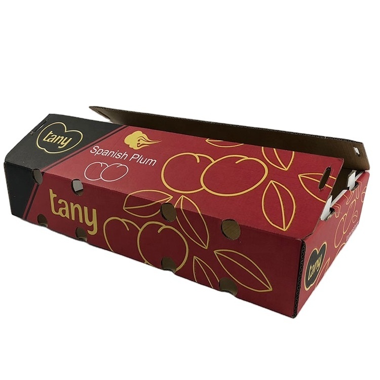 specialized strong fresh fruit box tomato cherry cardboard carton box for fruit and vegetable