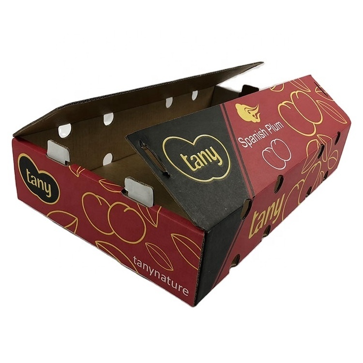 specialized strong fresh fruit box tomato cherry cardboard carton box for fruit and vegetable