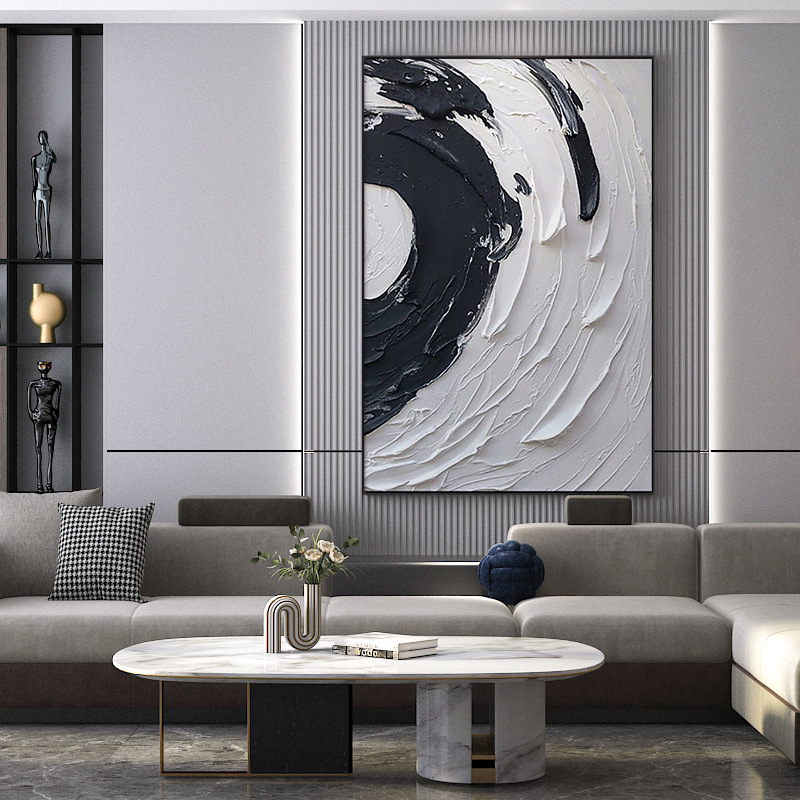 Decoration Of Living Room And Foyer Black And White Art Modern Abstract Decorative Paintings