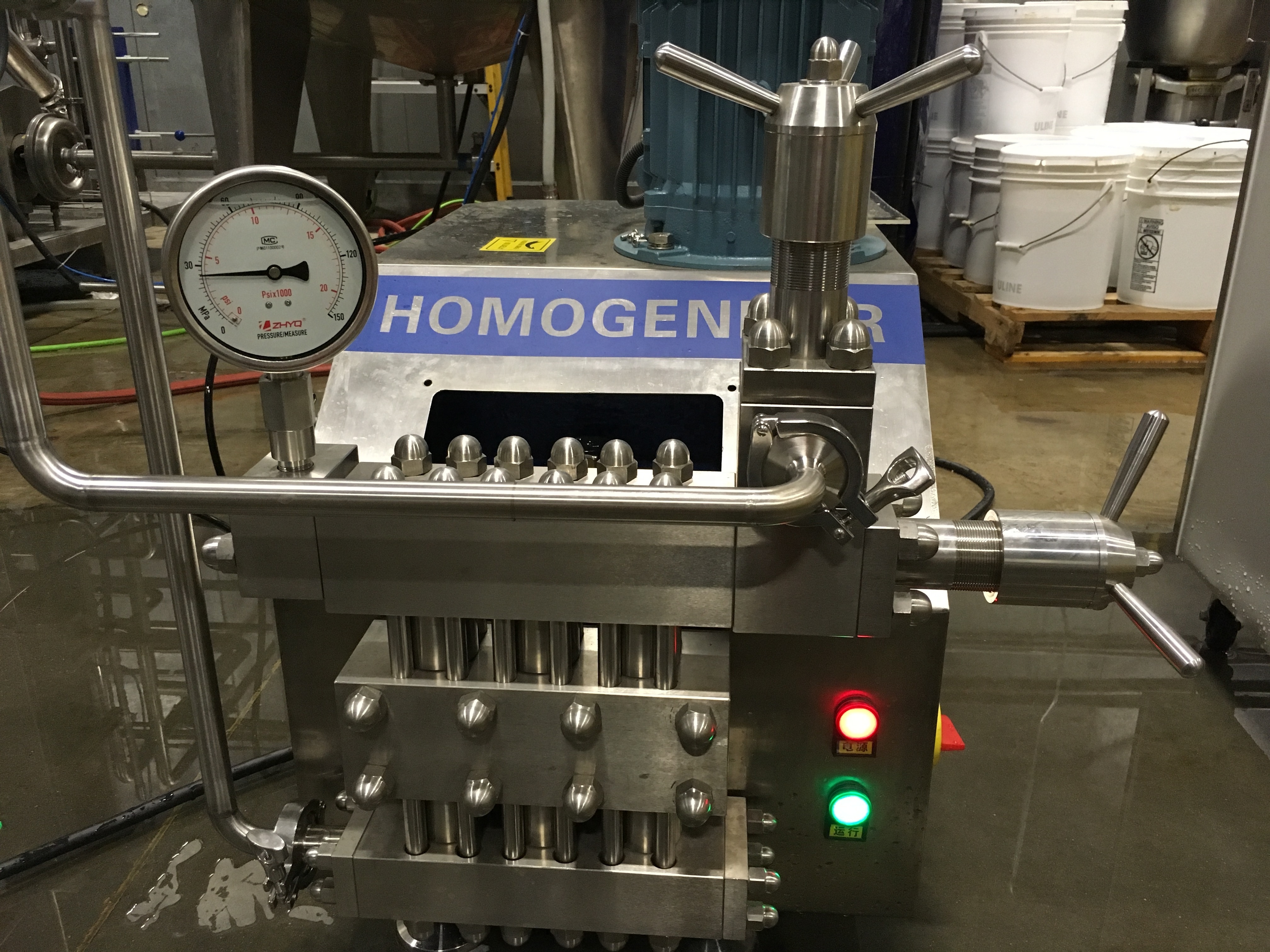 1000 L/Hr SUS304 380V material High Shear Homogenizer for juice