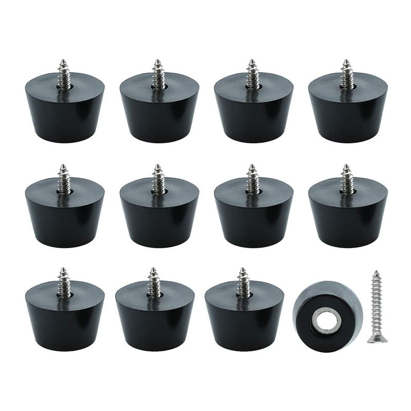 SHQN Round Anti-noise Rubber Feet Bumper Buffer Furniture Table Cabinet Leg Pads Match With Metal Washer and Screws