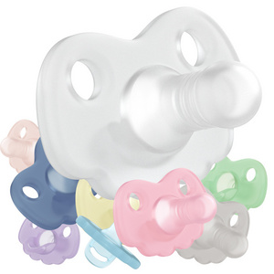 New Products Custom Silicone Soother Dummies Color Baby Preemie Pacifier for Newborn Babies