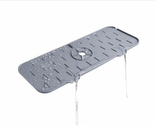 Splash Water catcher Mat Silicone Faucet Mat water draining mat for Kitchen faucet