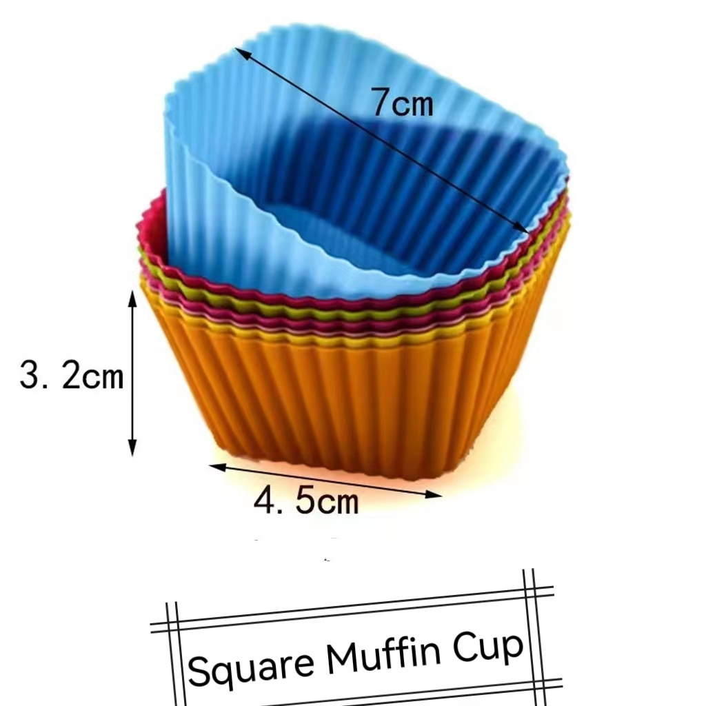 Silicone baking cups cupcake liners silicone molds including  Round, rectangular, square muffin