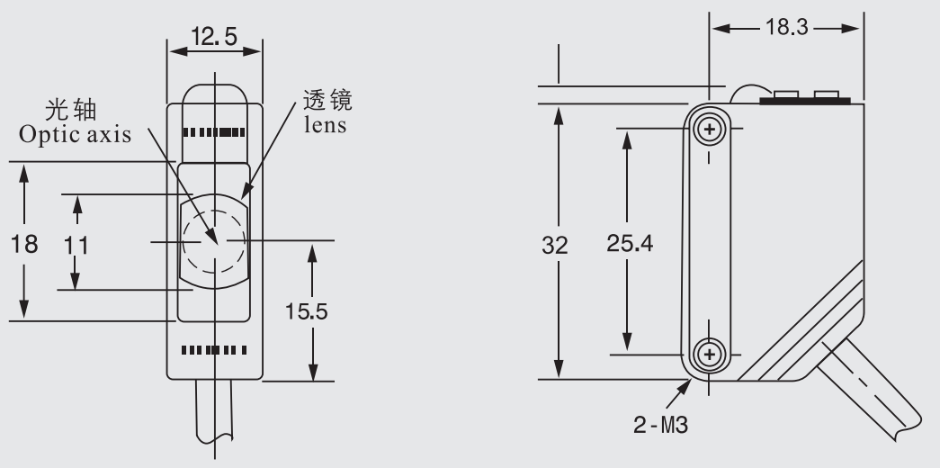 Anti-glare intereference, Long Distance, Diffuse type PNP, NPN Photoelectric Sensor Switch