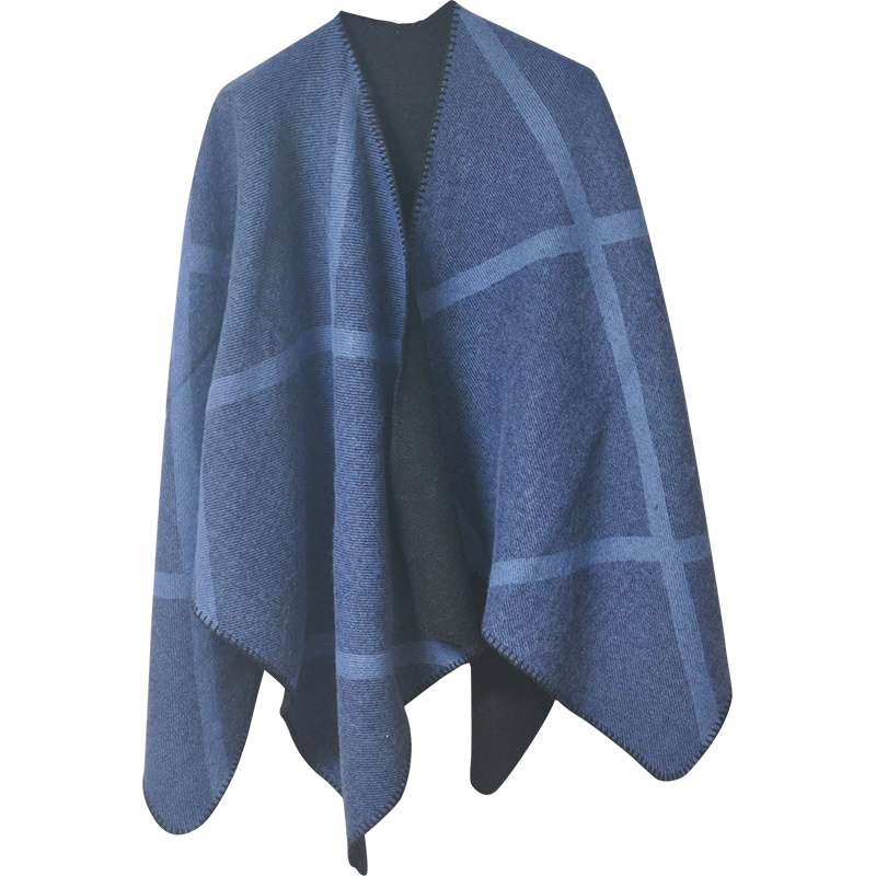 BLUE PHOENIX woman ponchos 30% wool 70% acrylic tartan plaid fashion new design high quality winter warm custom