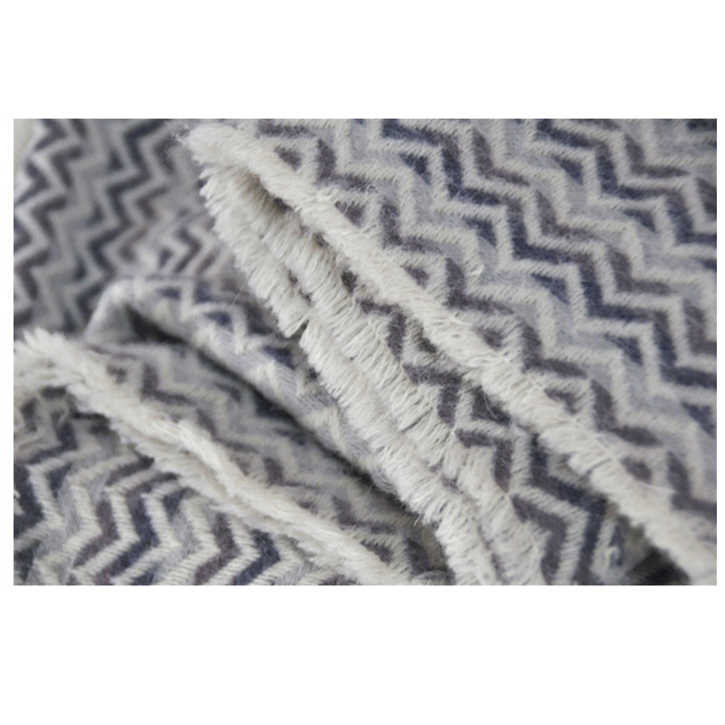 BLUE PHOENIX herringbone New Zealand wool custom made throw blanket for winter customized wholesale king size mexican blankets