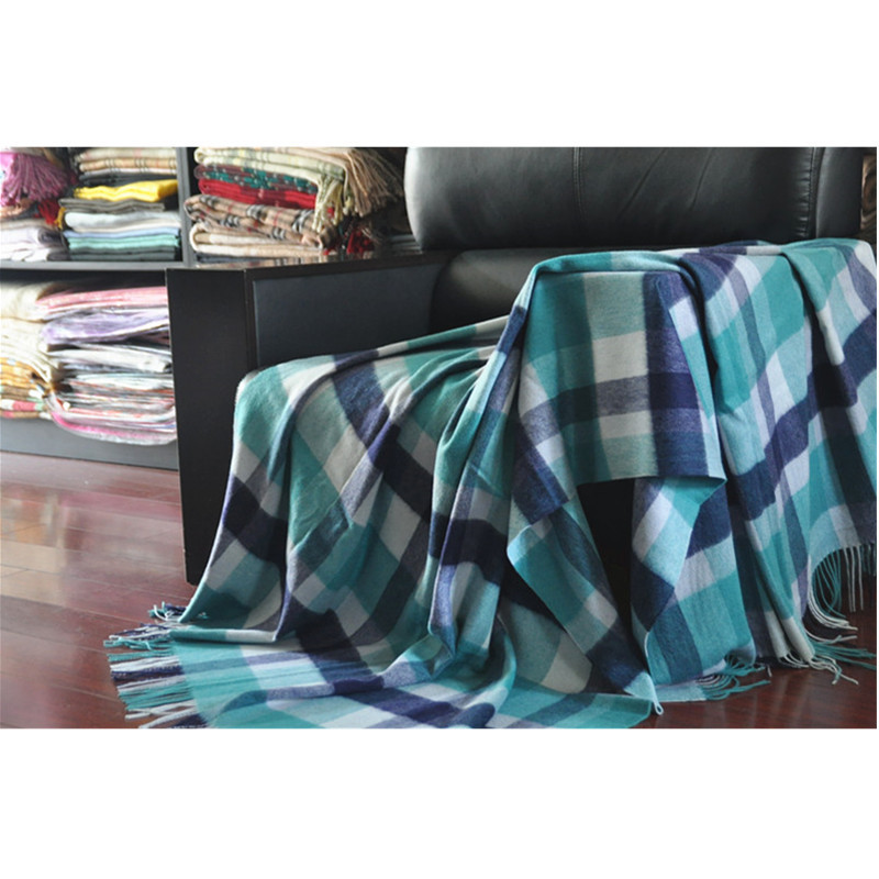 BLUE PHOENIX yak wool blanket nepal  70% wool 30% yak tartan plaid custom luxury eco-friendly winter wholesale