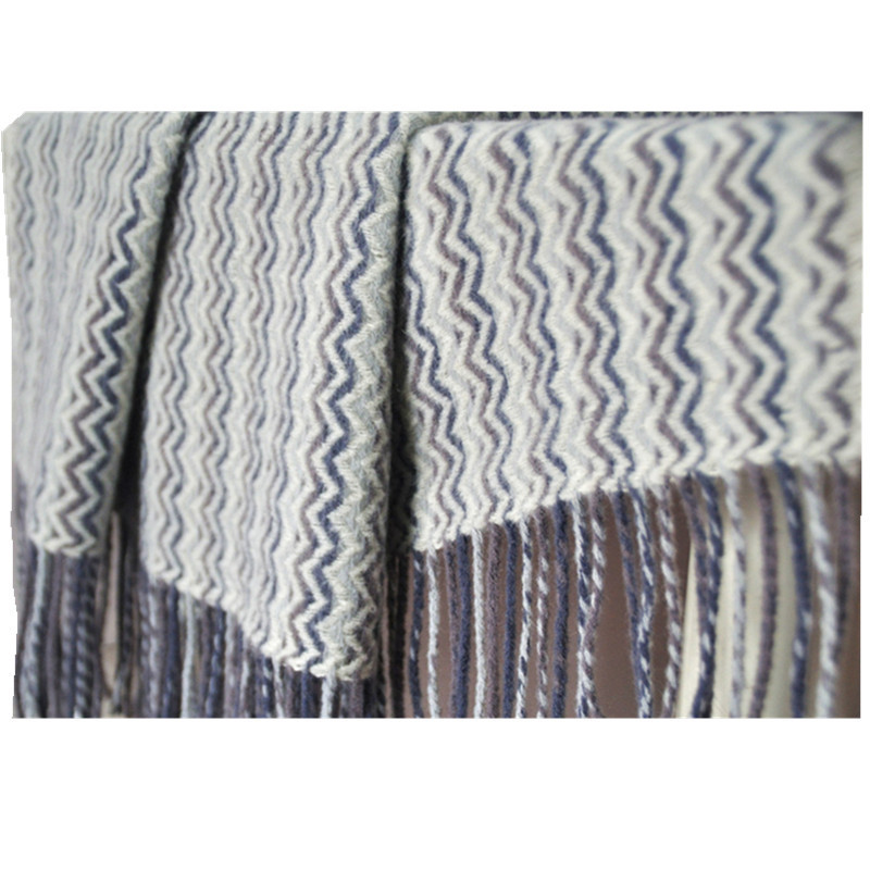 BLUE PHOENIX herringbone New Zealand wool custom made throw blanket for winter customized wholesale king size mexican blankets