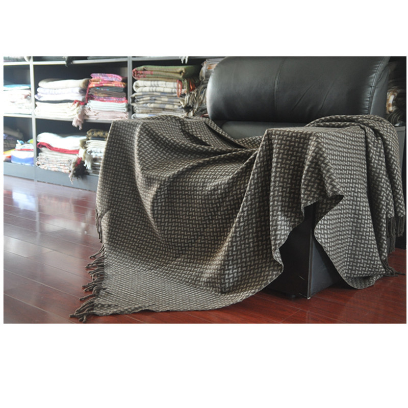 BLUE PHOENIX 100% yak down blanket herringbone natural color super soft luxury throw Eco-friendly winter thick cozy design