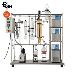 Short Path Oil Equipment Molecular Still Glass Distillation Wiped Film Molecular Distillation System Turnkey