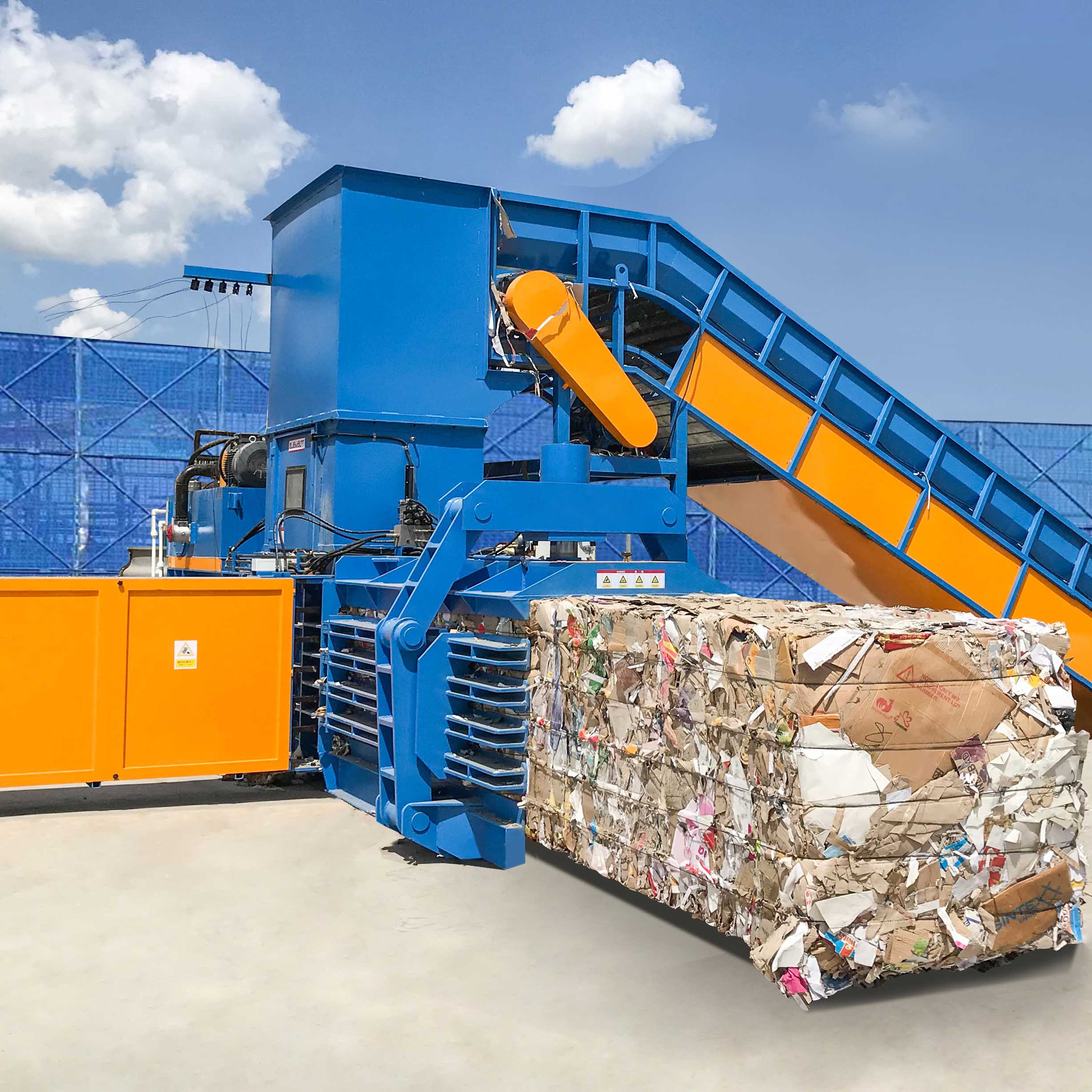 Fully Automatic Horizontal Cardboard Paper Baler Machine