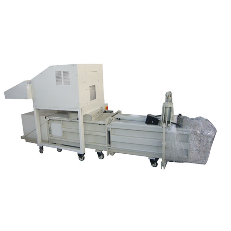 Industrial Document Paper  and Books Strip Cut Shredder with Hydraulic Baler