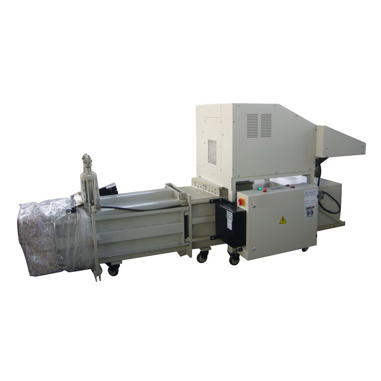 Industrial Document Paper  and Books Strip Cut Shredder with Hydraulic Baler