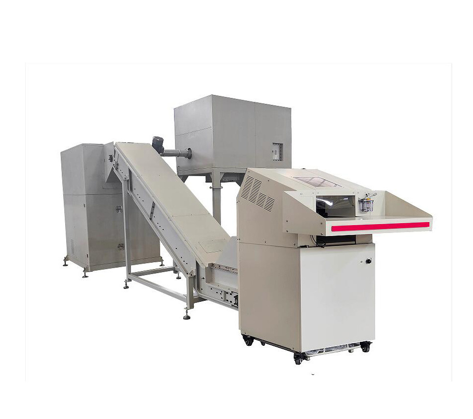 Industrial high security P7 paper shredding and crushing machine