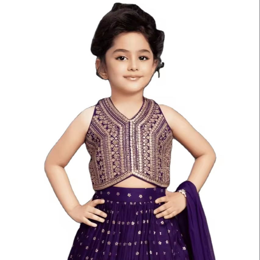 Elegant Design Full Stitched Heavy Kanjivaram Silk Reasonable rate kids lehenga choli  for Party Wear