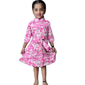 Summer Baby Girl One Piece Flower Printing Princess Clothes for girls of 13 years old kid clothes