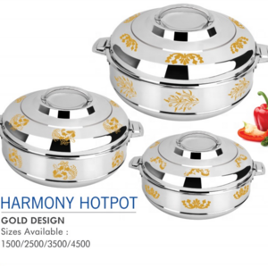 High Quality Insulated Stainless Steel Harmony Casserole Stainless Steel Plain Design Hot pot with Lid serving casserole