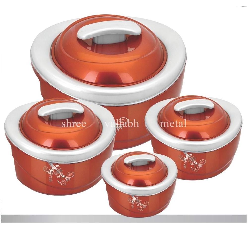 simple design insulated food warmer casserole with pp outer +ss inner with easy portable