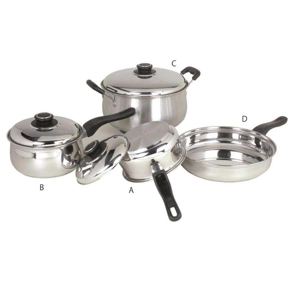 10 pcs Stainless Steel Cookware Set with stainless steel lid