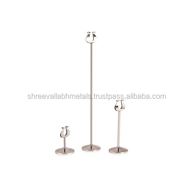 High Quality Stainless Steel Table Number Stand Sign Holder Double Sign Card Holder Menu Stand