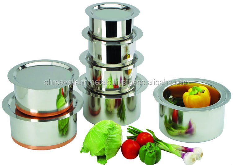 Copper Bottom Stainless Steel Tope with Lid