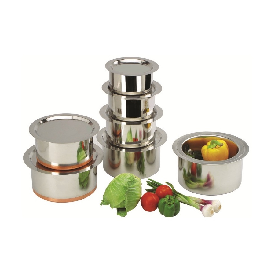 Copper Bottom Stainless Steel Tope with Lid