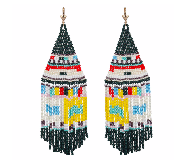 Beautiful Colourful Hand Embroidered Earrings