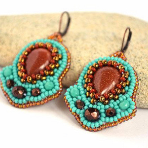 Beautiful Handmade Embroidery earrings