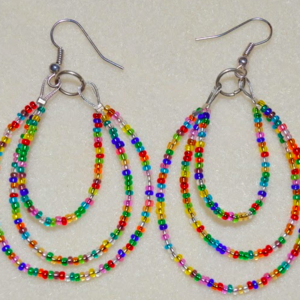 Indian Multi Color Handmade Embroidered Earrings