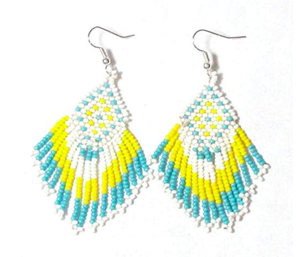 Beautiful Colourful Hand Embroidered Earrings