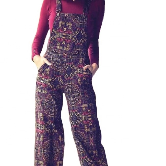 Women's Hippy Overalls Women Hippie Pajamas Pants Boho Jumpsuit Outfit Party Bohemian Dress Boho Korean Fashion Printed Cotton