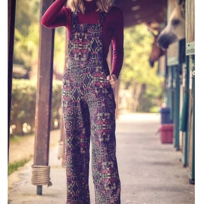 Women's Hippy Overalls Women Hippie Pajamas Pants Boho Jumpsuit Outfit Party Bohemian Dress Boho Korean Fashion Printed Cotton