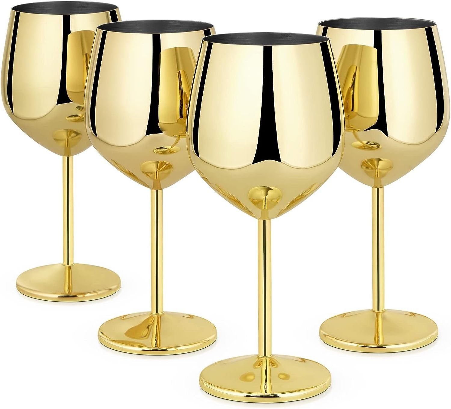 Direct Factory Sale Stainless Steel wine Glass Stainless Steel Martini Cocktail Glass Wine Goblet Party Drinking Glasses