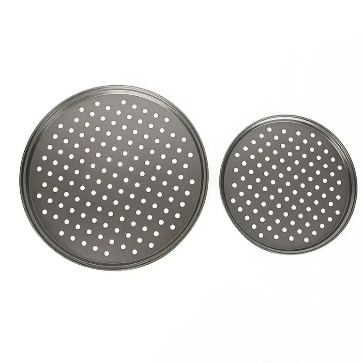 Indian Manufacturer Non-Stick Ovens Safe Stainless Steel Round Perforated Pizza Baking Trays