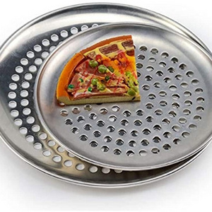 Indian Manufacturer Non-Stick Ovens Safe Stainless Steel Round Perforated Pizza Baking Trays