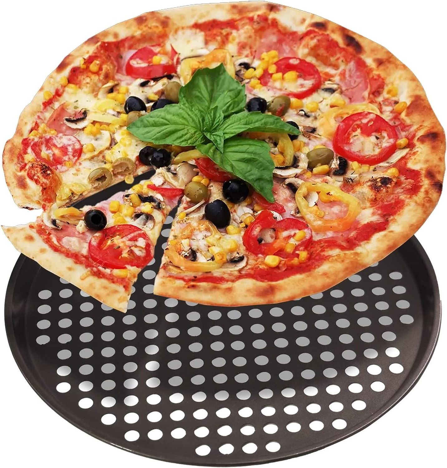 Indian Manufacturer Non-Stick Ovens Safe Stainless Steel Round Perforated Pizza Baking Trays