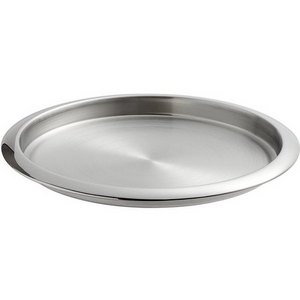 Wholesale round stainless steel anti-slip serving tin tray for bar