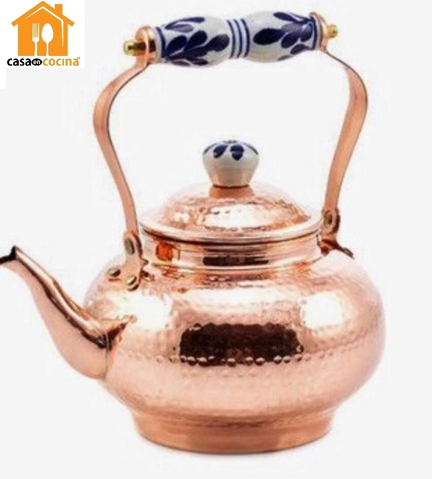 Serving Milk And Tea Kettle with leave printed handle