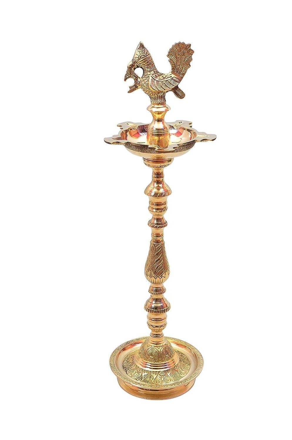 Top Seller Peacock Candle Diya Stand With Polished Finishing Design Candle Holder Home Festive