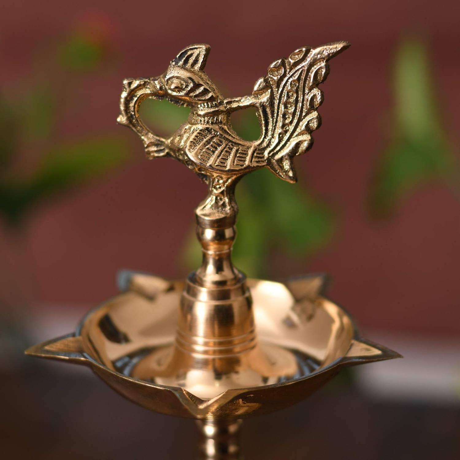 Top Seller Peacock Candle Diya Stand With Polished Finishing Design Candle Holder Home Festive