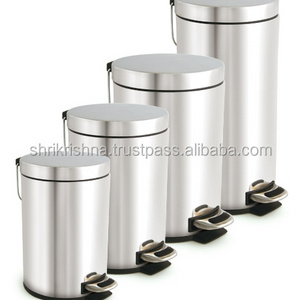 Sale from Indian Vendor Wholesale Basic Household Stainless Steel Dust Bin Rubbish Waste Recycle