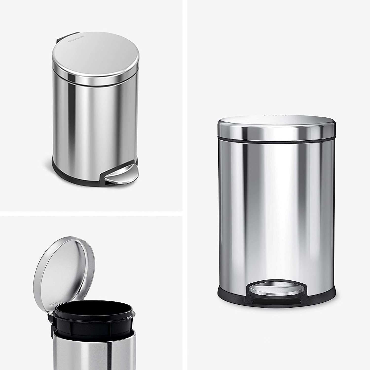 Wholesale 60L Stainless Steel Dust Bin Manufacturer-Grade Indoor/Outdoor Kitchen Garbage Sanitary Trash Can Household Recycling