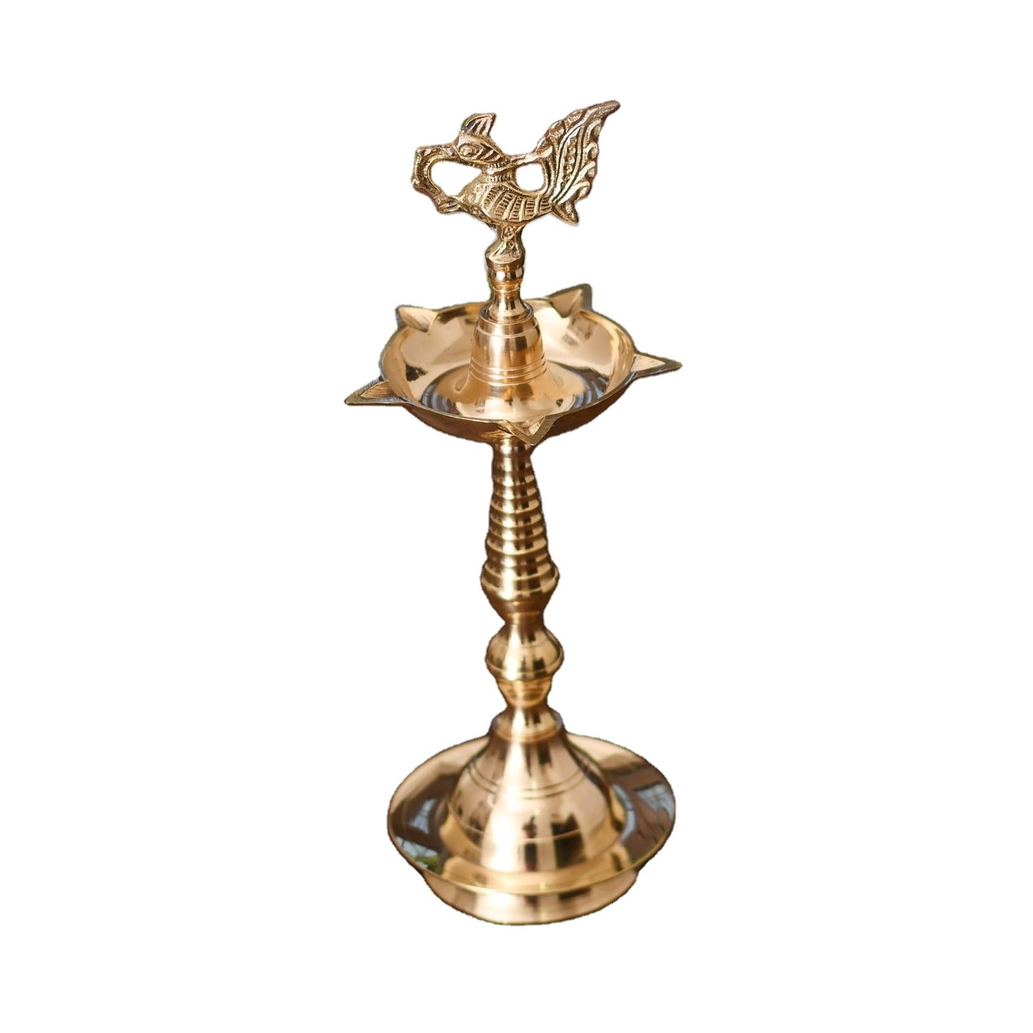 Top Seller Peacock Candle Diya Stand With Polished Finishing Design Candle Holder Home Festive