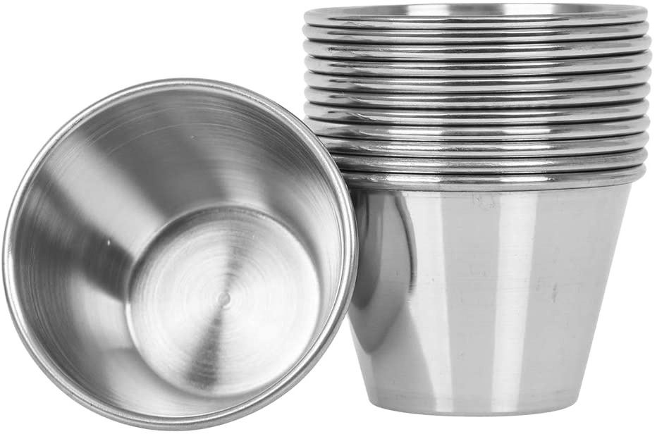 Indian Manufacturer Household Catering French Fries Ketchup Round Stainless Steel Dipping Sauce Cups