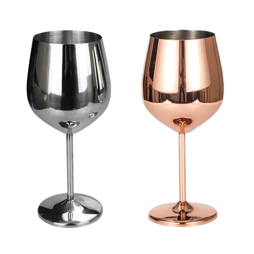 Direct Factory Stainless Steel Wine Glasses Stem Unbreakable Black Wine Goblets Metal Outdoor Pool Party