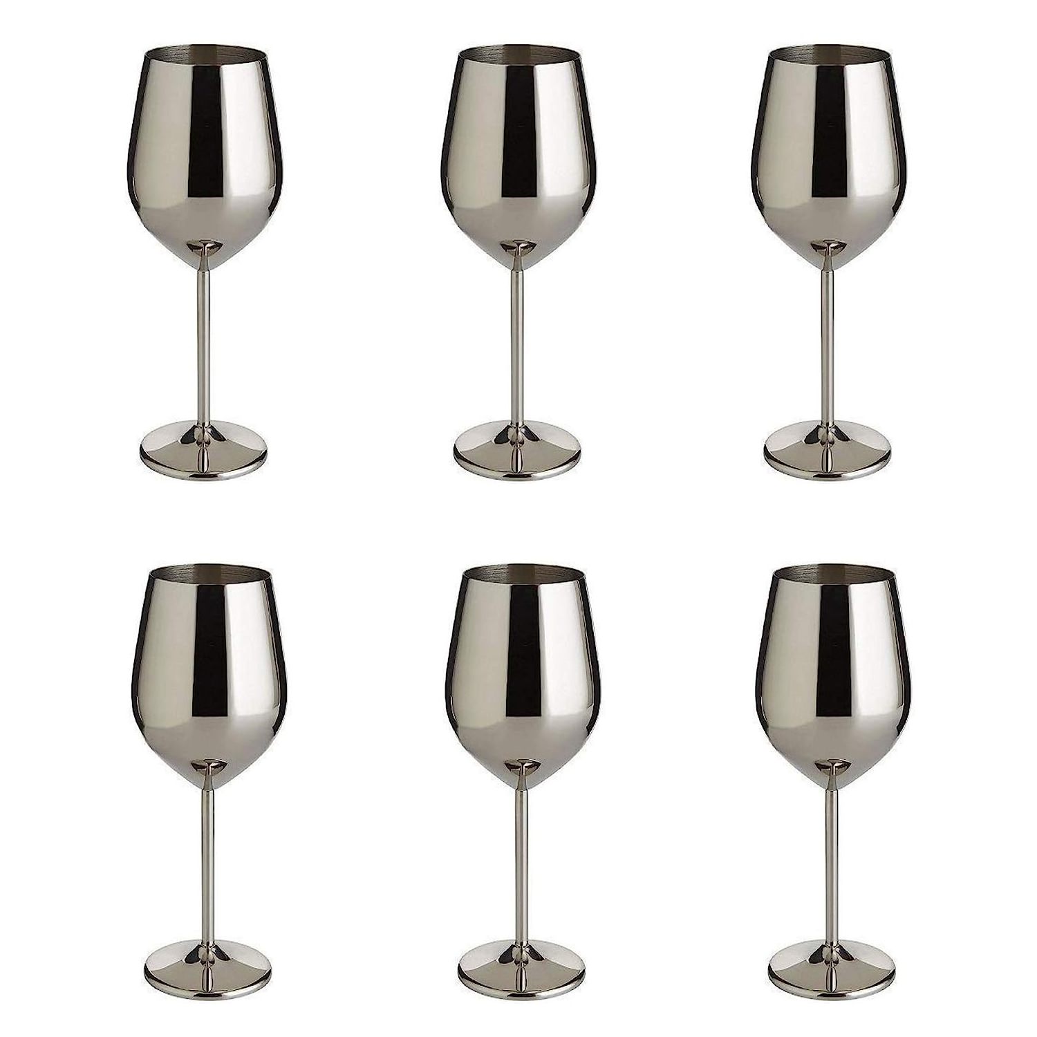 Wholesale Bulk Prices Unbreakable Stainless Steel  Flutes Glass Metal Cocktail Red Wine Cups Cocktail Glasses