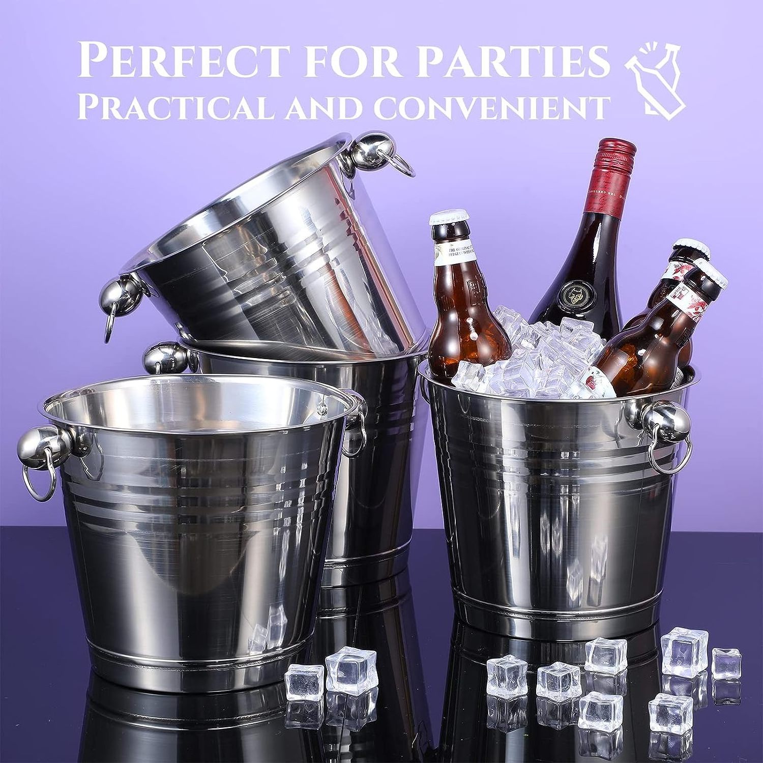 Sale from Indian Vendor Stainless Steel Champagne Ice Bucket for Bars Weddings and Parties Wine Buckets