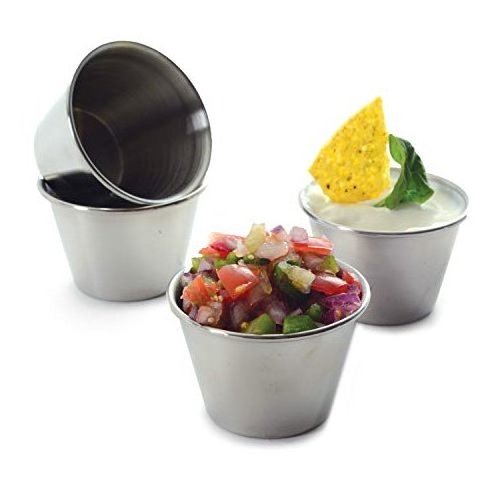 Stainless Steel Cups 1.5oz Tomato Chili Sauce Serving Pots Conical Sauce Jam Condiment cup