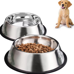 Non-Skid Premium Stainless Steel Bowl Feeder For Cat Dog Rubber Base Fully Customized Dishwasher safe Easy to clean Unbreakable